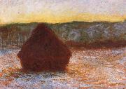 Claude Monet Grainstack,Thaw,Sunset oil painting picture wholesale